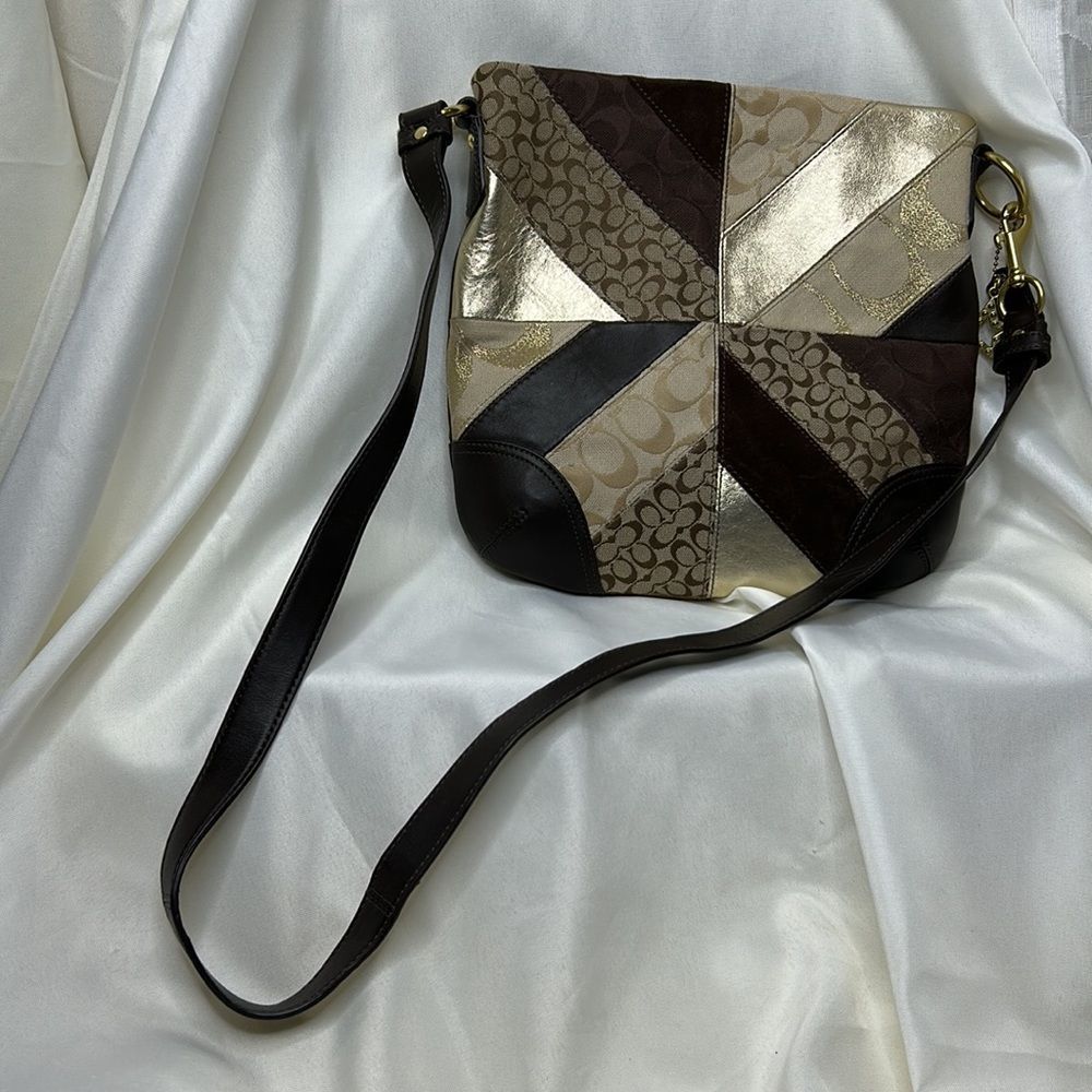 Coach Chevron patchwork crossbody